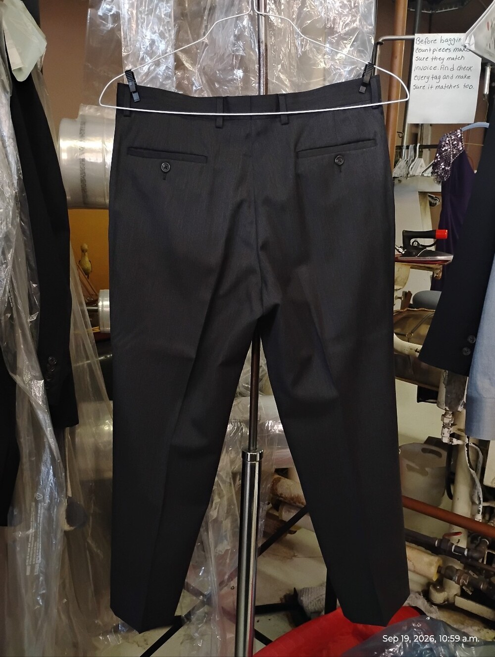 Men's Dark Gray Dress Pants - Tailored Fit